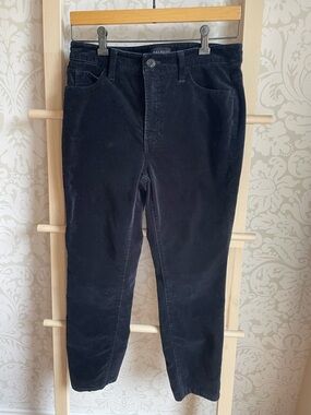 Talbots Black Velveteen  Straight-Leg Pants size 6